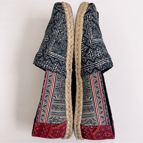 TOMS Alpargata Rope Espadrille Classic Flats Canvas Navy Blue Pink Boho … - Picture 8 of 11